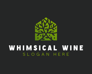 Green Home Vines logo design