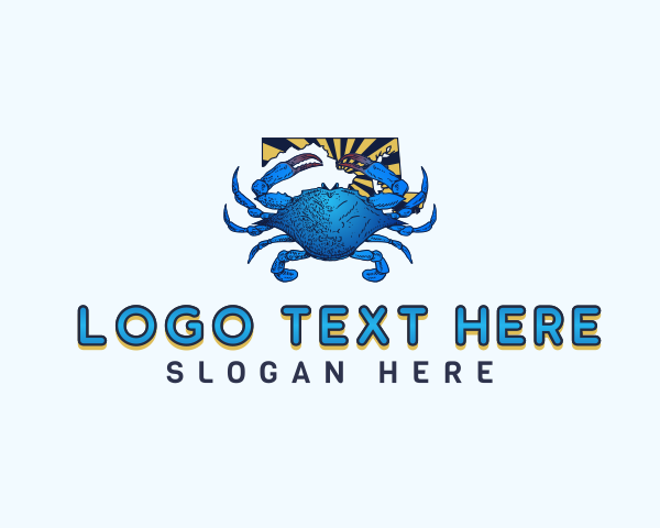 Blue Crab logo example 3