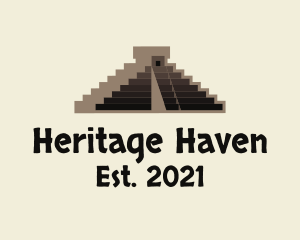 Mexico Mayan Pyramid logo