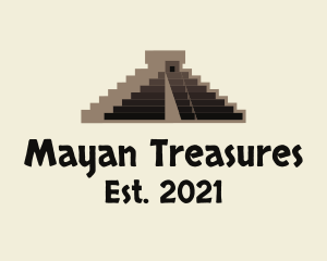 Mexico Mayan Pyramid logo