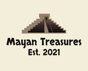 Mexico Mayan Pyramid logo design