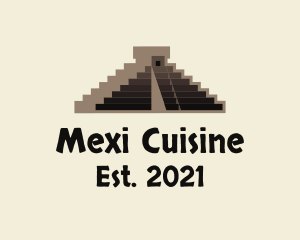 Mexico Mayan Pyramid logo design