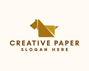 Origami Paper Dog  logo