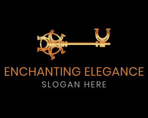 Golden Elegant Key logo design