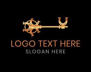 Key - Golden Elegant Key logo design