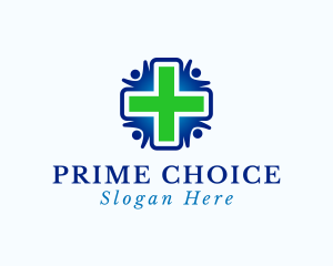 Human Healthcare Cross logo design