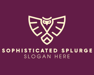 Modern Fierce Owl Wings logo design