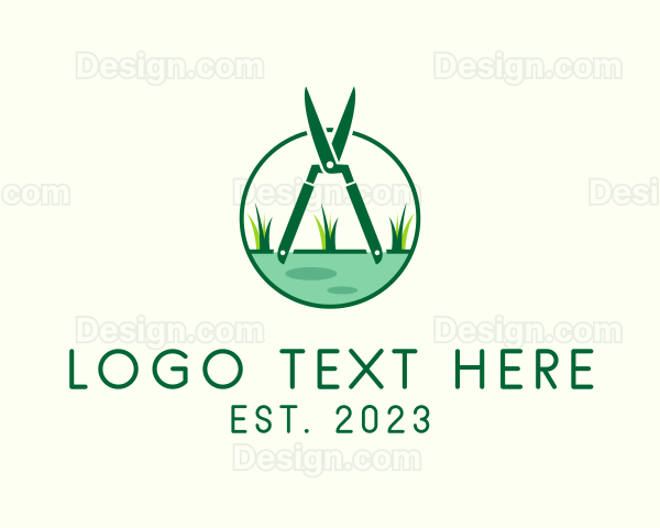 Grass Cutter Lawn Logo