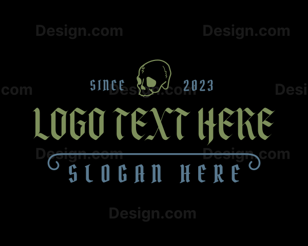 Medieval Dark Skull Logo