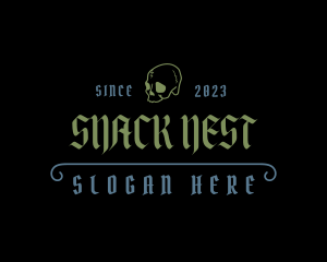 Medieval Dark Skull logo design