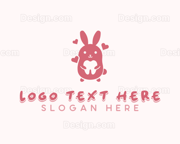 Dental Tooth Bunny Logo