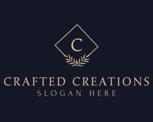 Leaf Wreath Boutique logo design