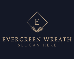 Leaf Wreath Boutique logo design