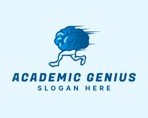 Creative Running Brain logo design