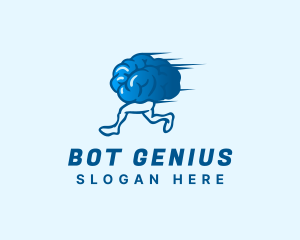 Creative Running Brain logo design