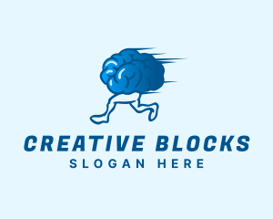 Creative Running Brain logo design