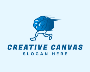 Creative Running Brain logo design