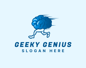 Creative Running Brain logo design