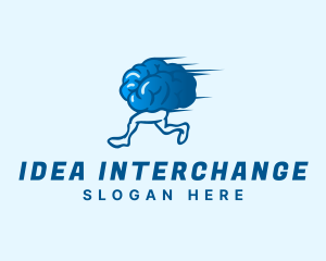 Creative Running Brain logo design