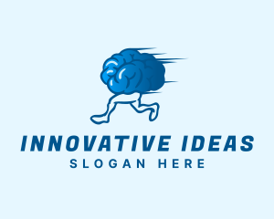 Creative Running Brain logo design