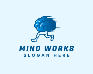 Creative Running Brain logo design