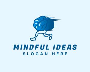 Creative Running Brain logo design