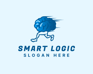 Creative Running Brain logo design