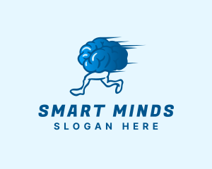 Creative Running Brain logo design