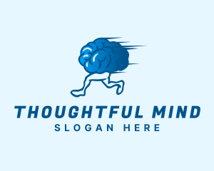 Creative Running Brain logo design