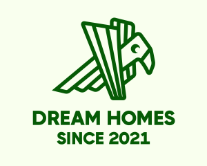 Green Minimalist Bird  logo