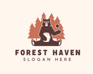 Forest Honey Bear logo design