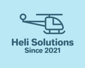 Blue Minimalist Helicopter  logo