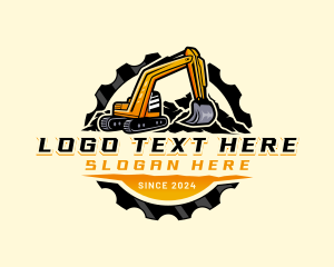 Excavator Digging Excavation Logo