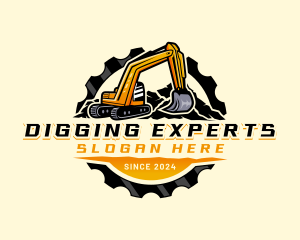 Excavator Digging Excavation logo