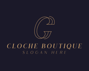 Yellow Boutique Letter C logo design