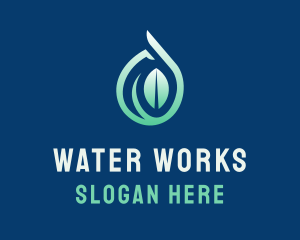 Leaf Water Nature logo design