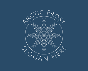 Elegant Frost Snowflake logo design