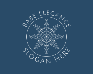 Elegant Frost Snowflake logo design