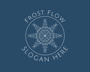 Elegant Frost Snowflake logo design