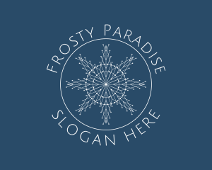 Elegant Frost Snowflake logo