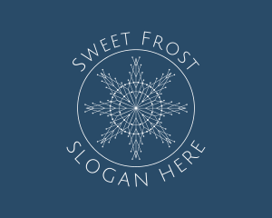 Elegant Frost Snowflake logo design