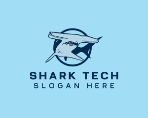 Hammerhead Shark Animal logo design