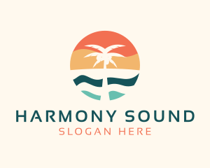 Coconut Tree Beach Logo
