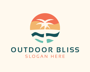 Coconut Tree Beach logo design