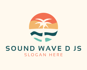 Coconut Tree Beach logo design