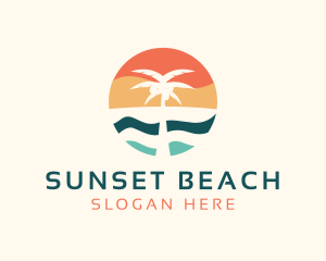 Coconut Tree Beach logo design