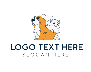 Dog Cat Pet Shelter Logo