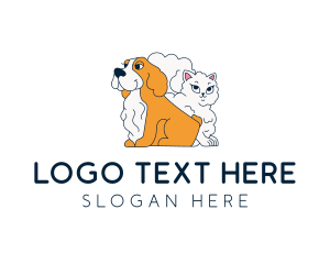 Shelter - Dog Cat Pet Shelter logo design