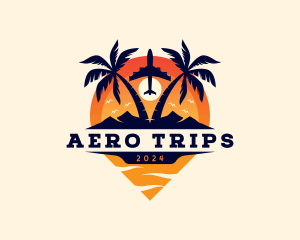 Airplane Getaway Trip logo design