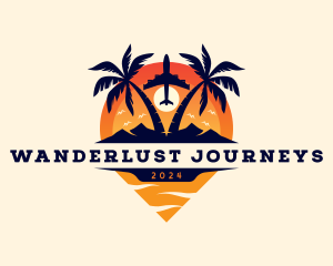 Airplane Getaway Trip logo design